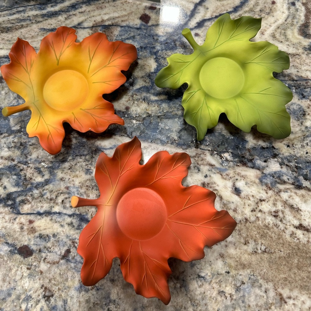 NWT Partylite whispering leaves candle holders